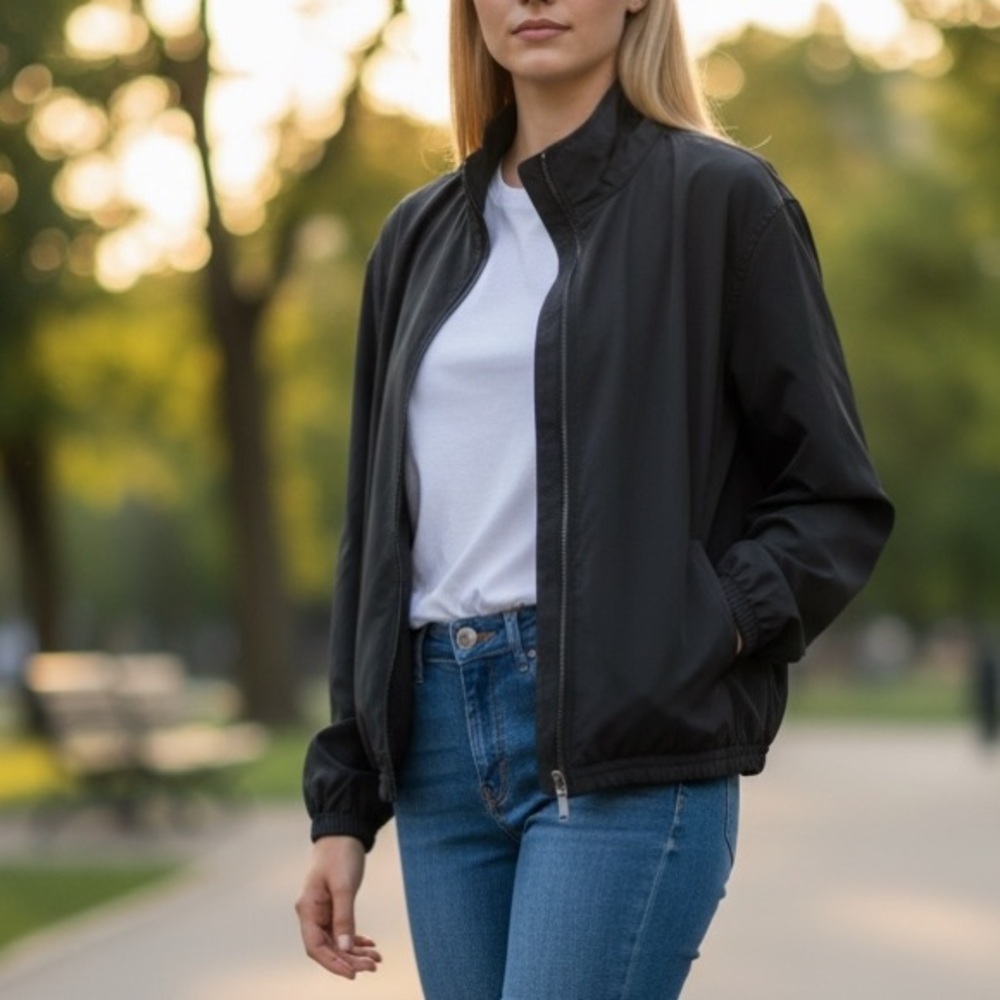 P'TULA Nylon Zip Track Jacket